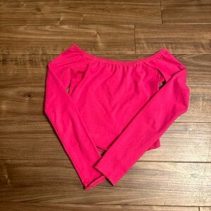 BDG Off-The-Shoulder Long Sleeve Crop-Top.